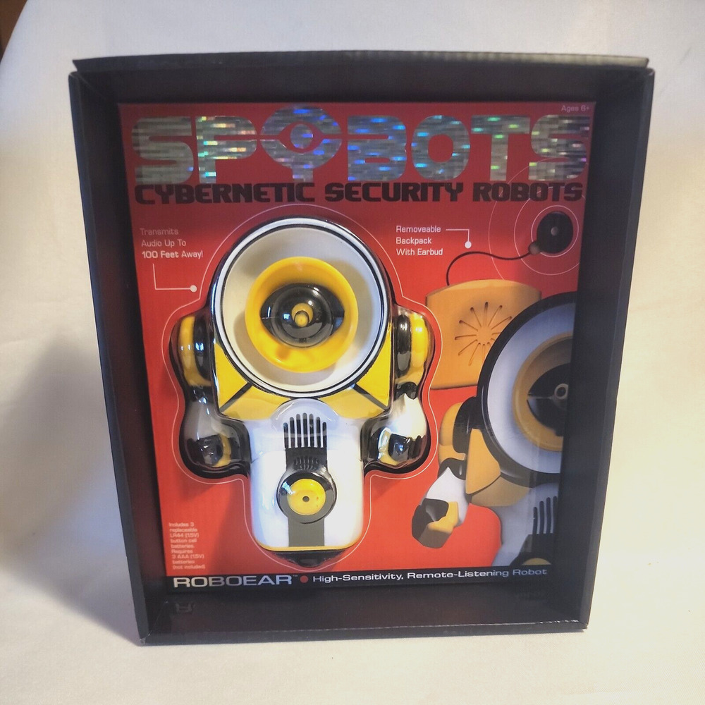 Spybots ROBOEAR High Sensitivity Remote Listen Cybernetic Security Robot New